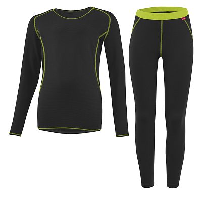 Превью  Комплект термобелья LOEFFLER Transtex Warm CB Jr. Black/Light green